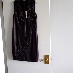 Leather Elie Tahari dress